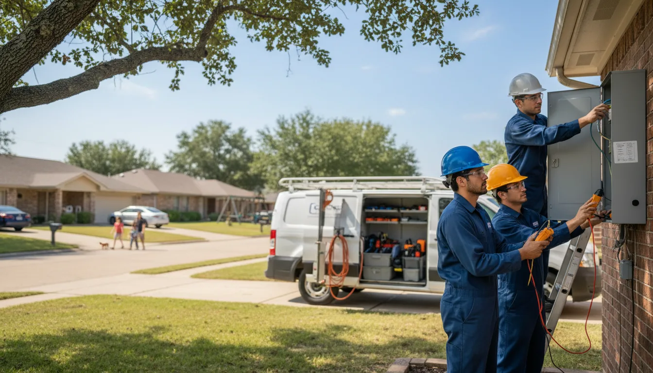 Certified electrician providing emergency electrical services in Plainview, TX